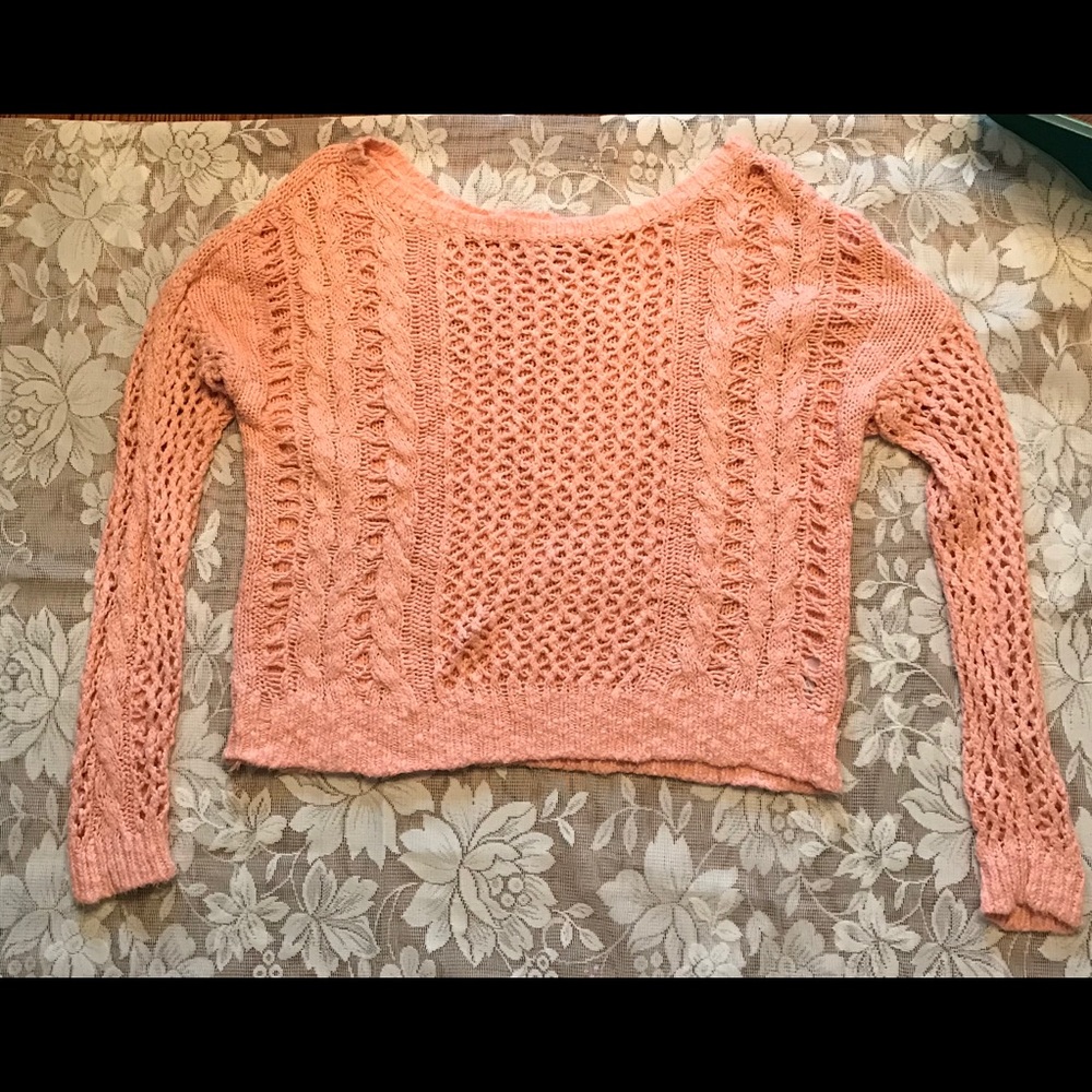 Bongo salmon knit sweater in size small